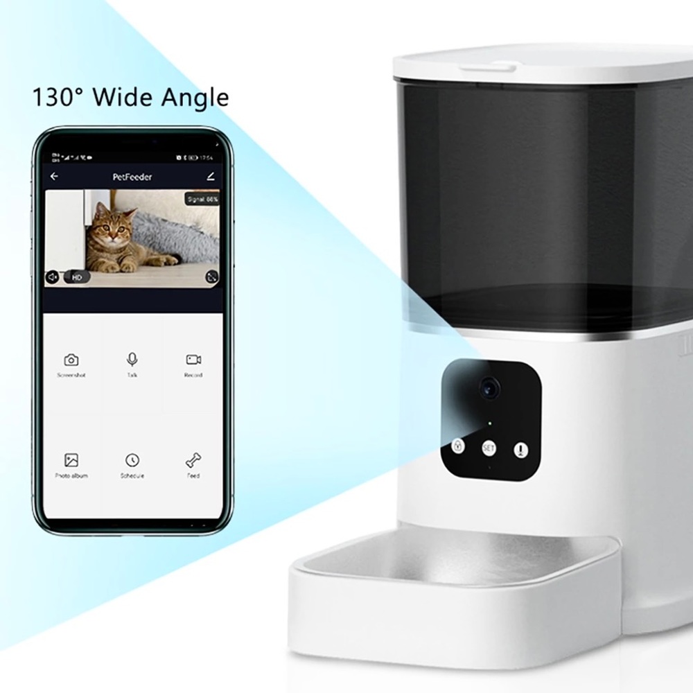 6L Automatic Pet Feeder with Wide Angle Camera and Night Vision Camera.